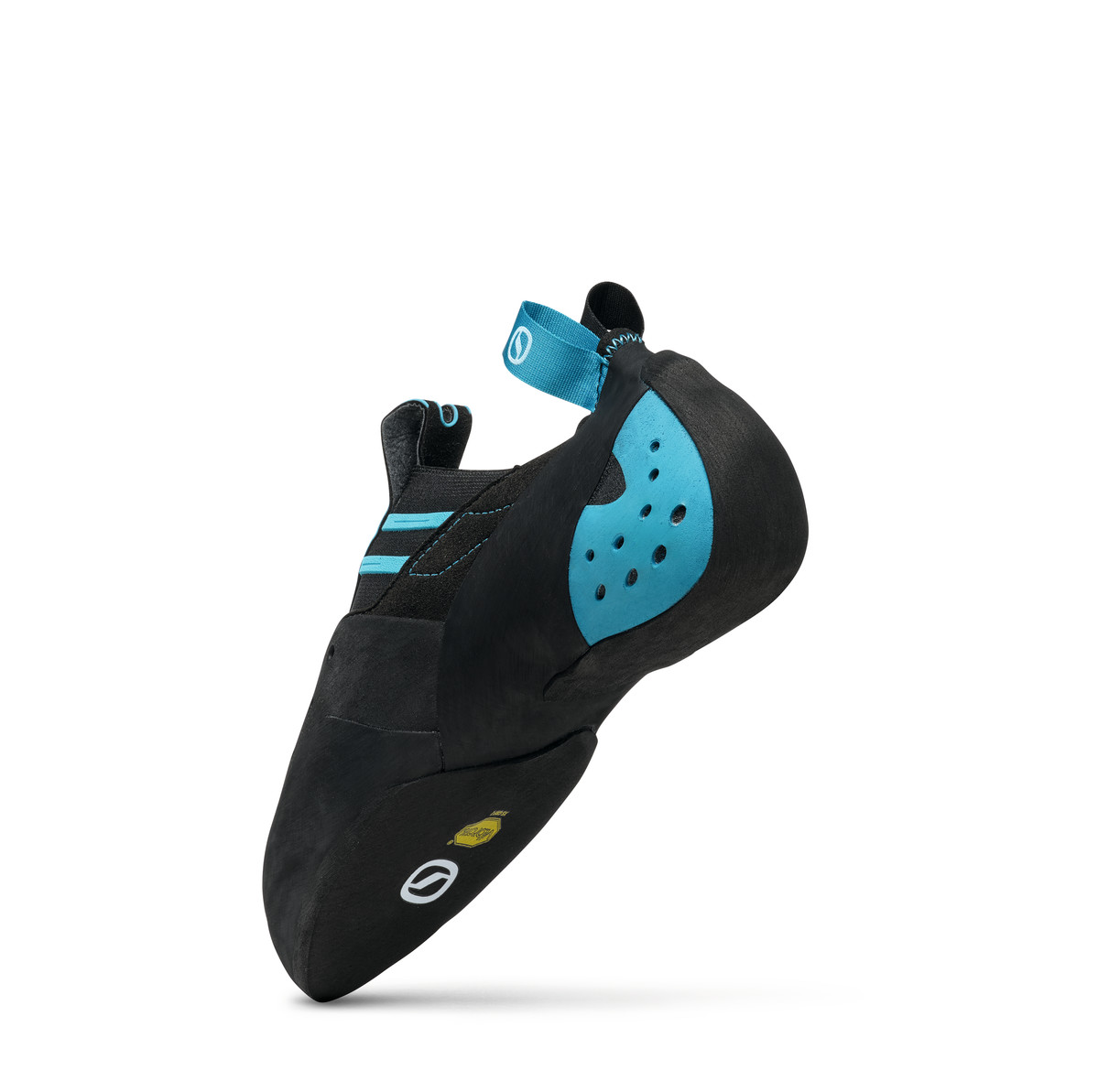 黒とアズールのSCARPA Instinct Sのアウトソールとかかと