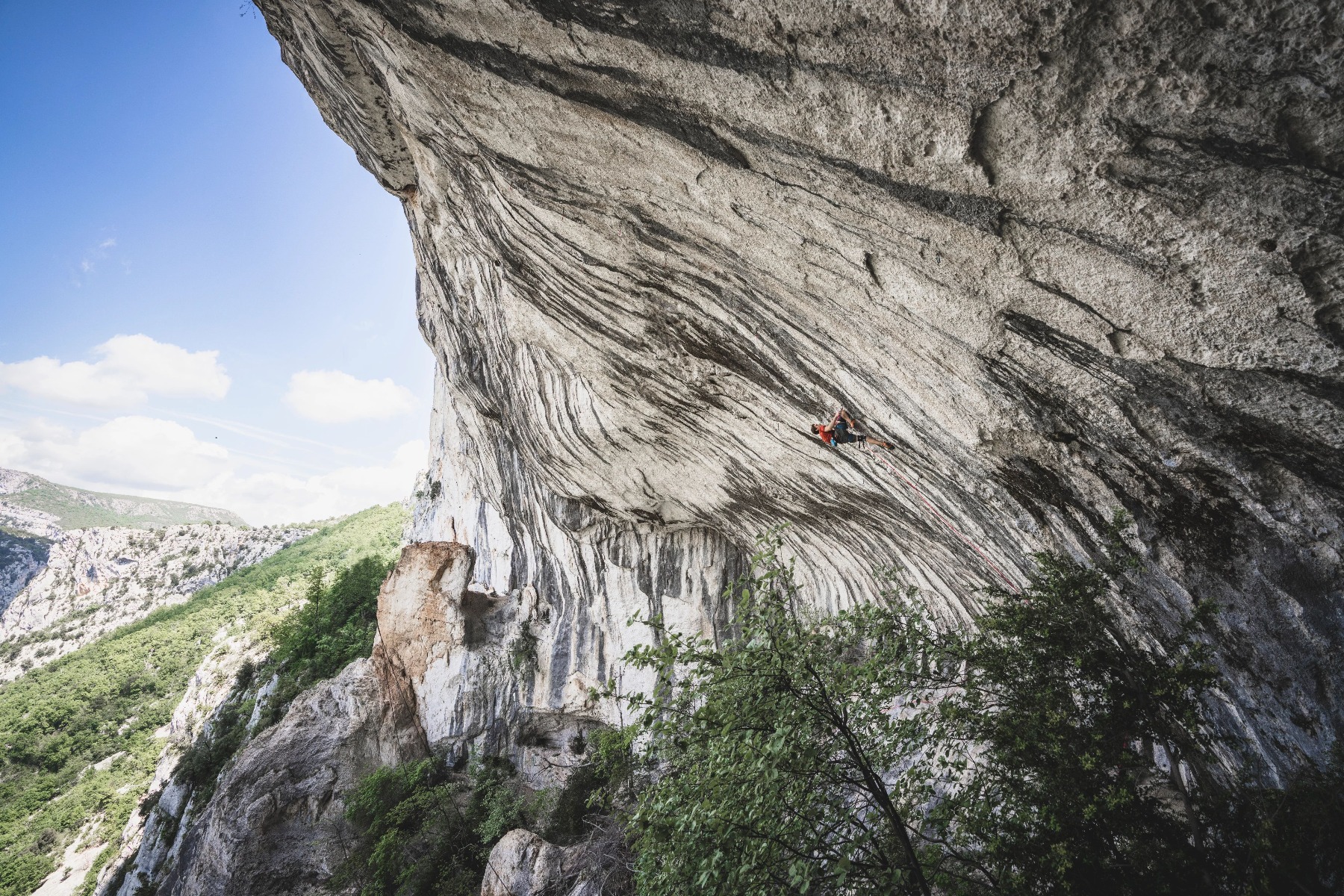 Gorges du VerdonのDNAを登るSeb Bouin