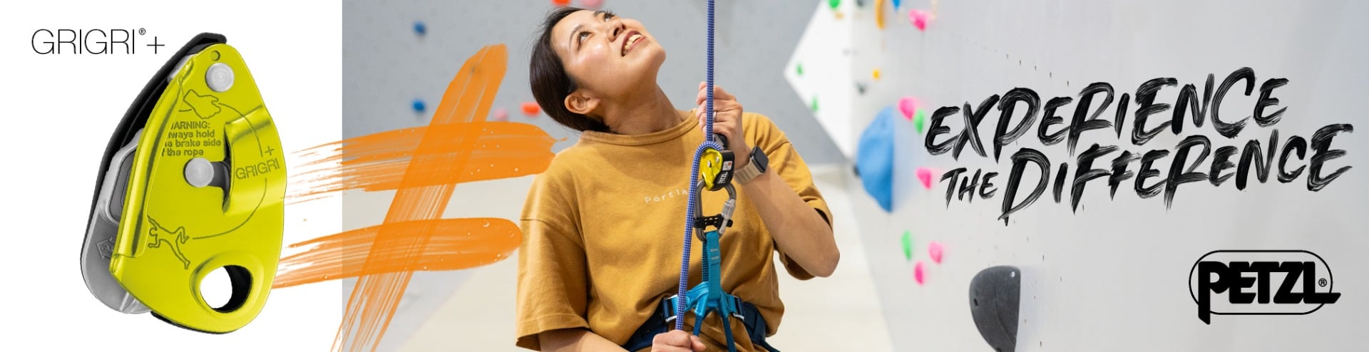 屋内と岩場のビレイに使えるPetzl GriGri+ クライミングジムのクライマーとPetzl GriGri+ビレイデバイス