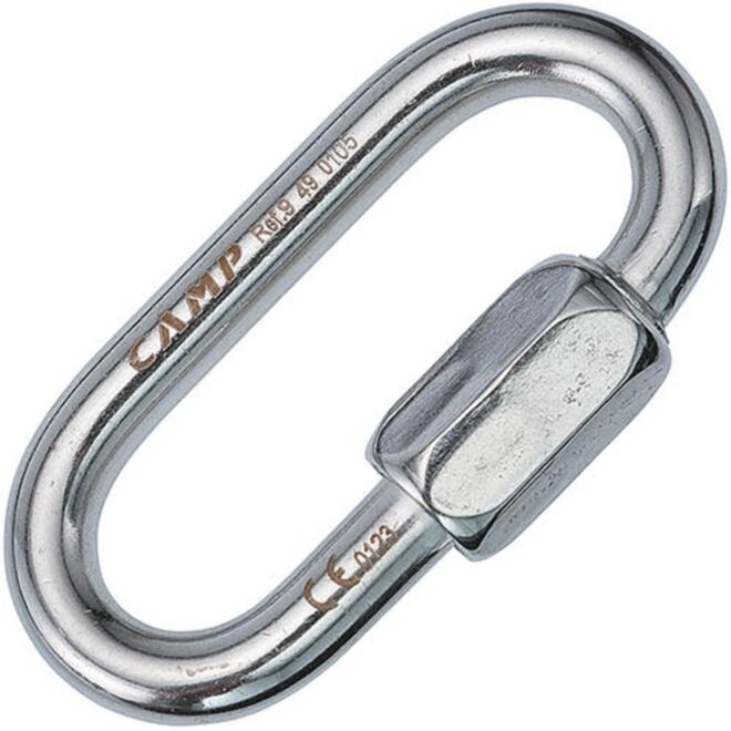 CAMP Oval Quick Link ステンレス製 直径10 mm クイックリンク