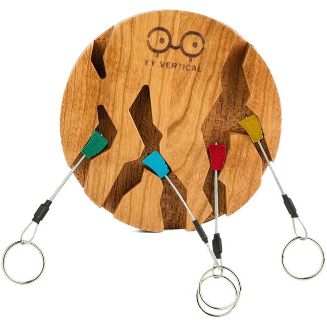 YY Vertical Circle Key Holder クライミング用ナット付きキーホルダー