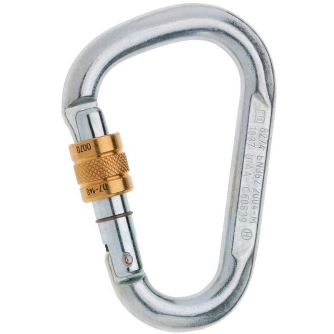 Edelrid Steel HMS Screw クライミング用スクリュー付きカラビナ