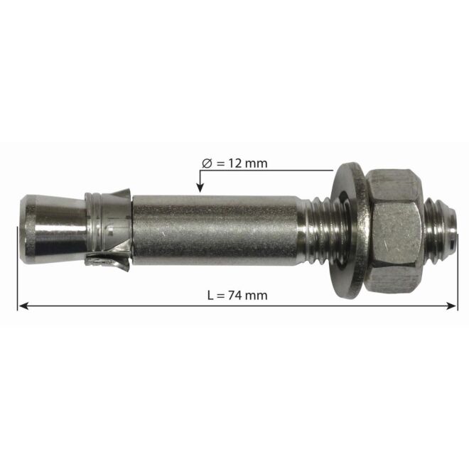 Raumer Hang Fix inox M12C φ12x74mm 拡張ボルト