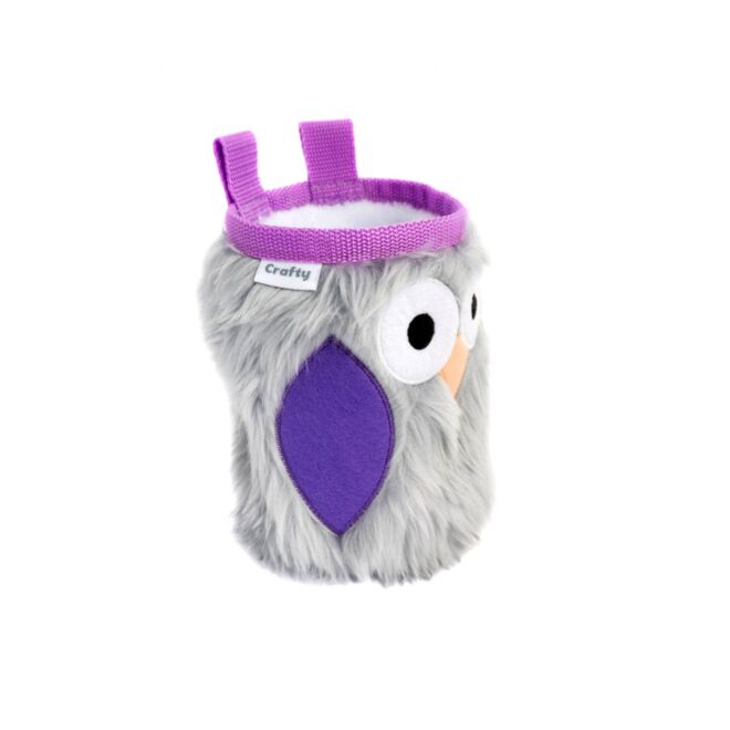 Crafty Climbing Lavender Furry Owl チョークバッグ