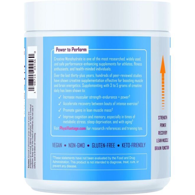 PhysiVantage Pure Creatine Monohydrate Powder creatina monoidrato
