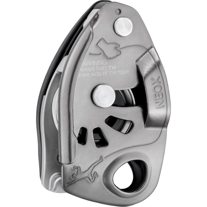 Petzl Neox アシストロック付きビレイデバイスとクライミングカラビナ
