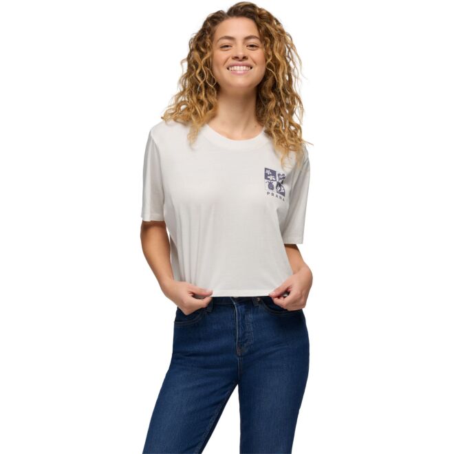 Prana Everyday Hanalei Checks Crop レディース Tシャツ