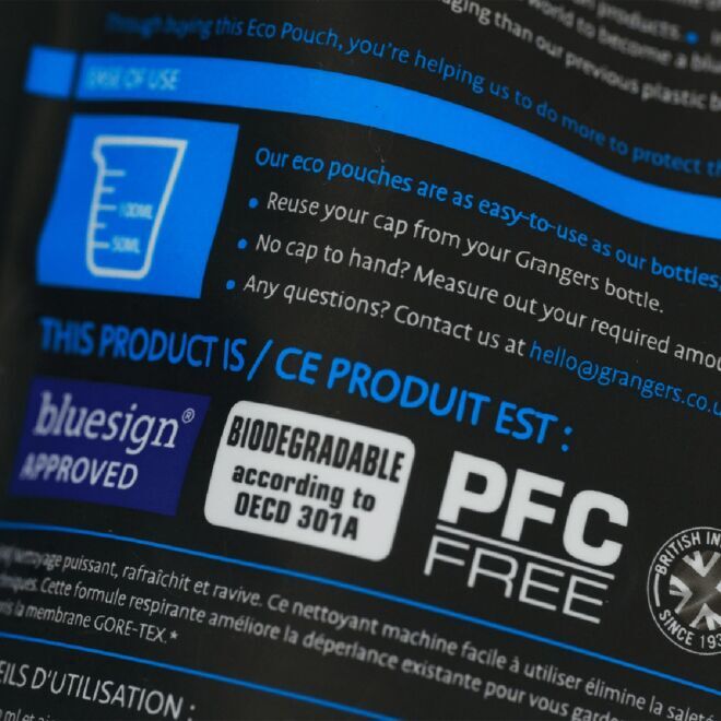 Grangers Wash + Repel Clothing 2 in 1 1L Eco Pouch 撥水洗剤