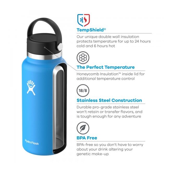 Hydro Flask 32 OZ (950 ml) ワイドフレックスキャップ 保温ボトル