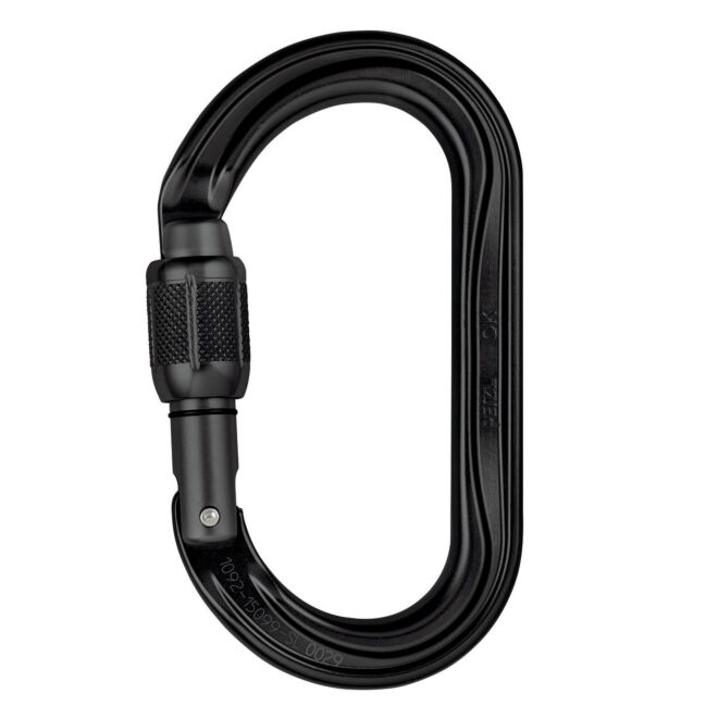 Petzl OK SCREW-LOCK Black スクリューロック付きオーバルカラビナ クライミング