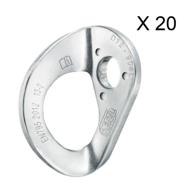 Petzl Coeur HCR プレート 直径12 mm 20パック