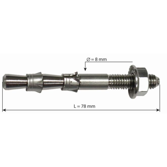 Raumer Hang Fix inox M8L 直径8x78mm 二重拡張ピン