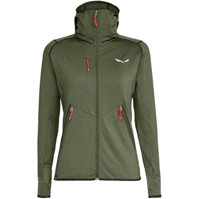 SALEWA Agner Hybrid Pl/Dst W Fz Hdy テクニカルフリース レディース