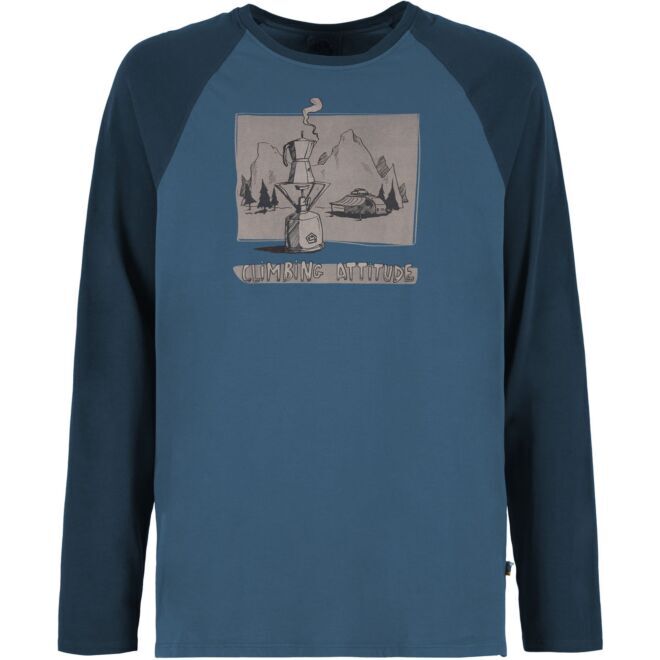 E9 Enove Long Coffee メンズ長袖Tシャツ