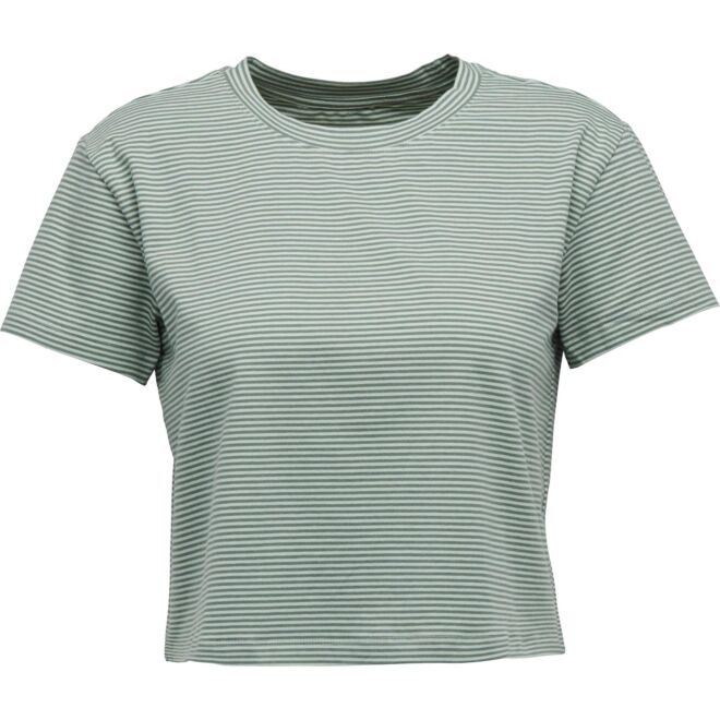 Black Diamond W BD Stripe Crop SS Tee maglietta donna