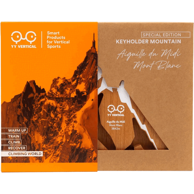 YY Vertical Key Holder - Aiguille du Midi Edition クライミングダイス付きキーホルダー