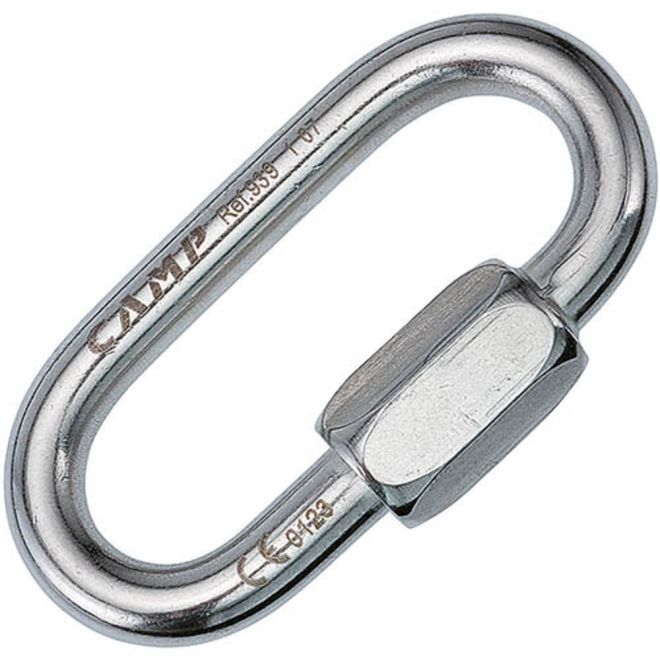 CAMP Oval Quick Link ステンレス製 直径8 mm クイックリンク