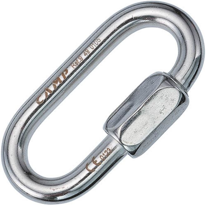 CAMP Oval Quick Link ステンレス製 直径10 mm クイックリンク