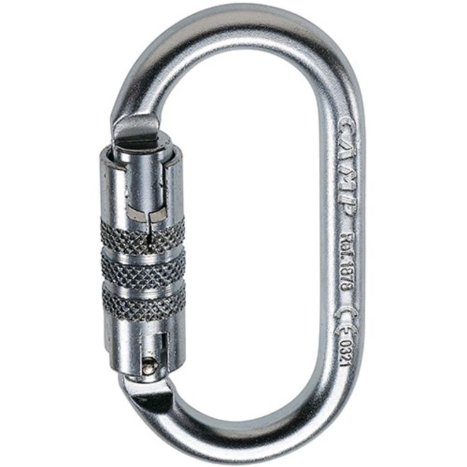 CAMP Oval Pro 2Lock 二重動作の作業用カラビナ