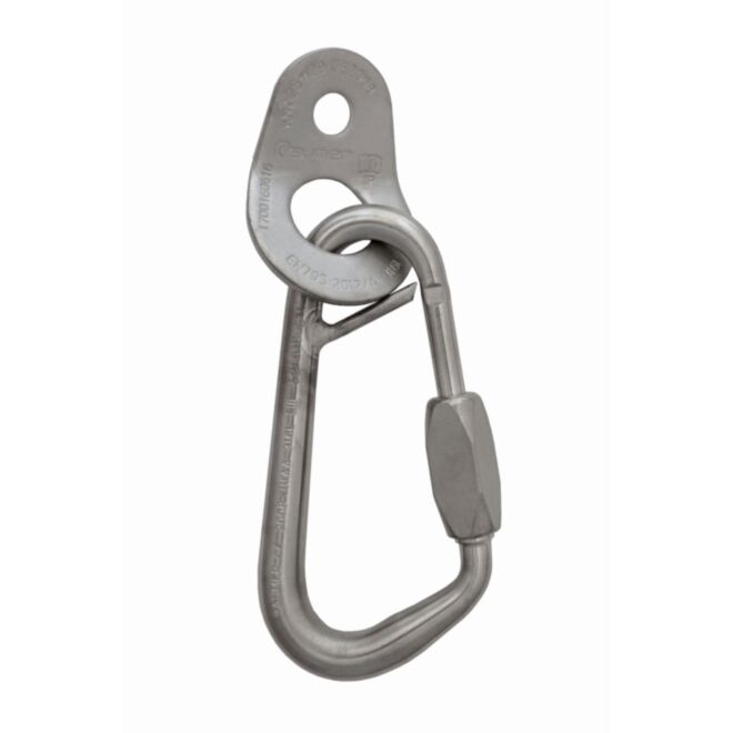 Raumer Placchetta inox Wing Ø10 + Moschettone Ring Safety 13 バージョン マリーナ