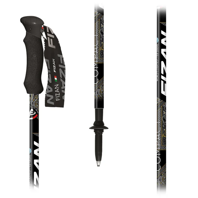FIZAN / COMPACT MS BLACK★トレッキングポール★ Fizan Compact MS トレッキングポール