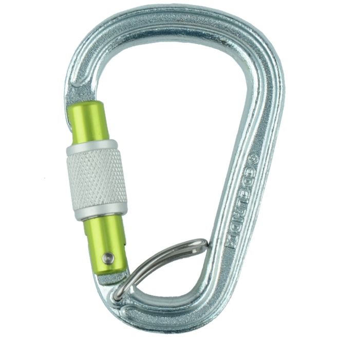 Edelrid HMS Bruce Steel Screw FG II クライミング用スクリュー付きカラビナ
