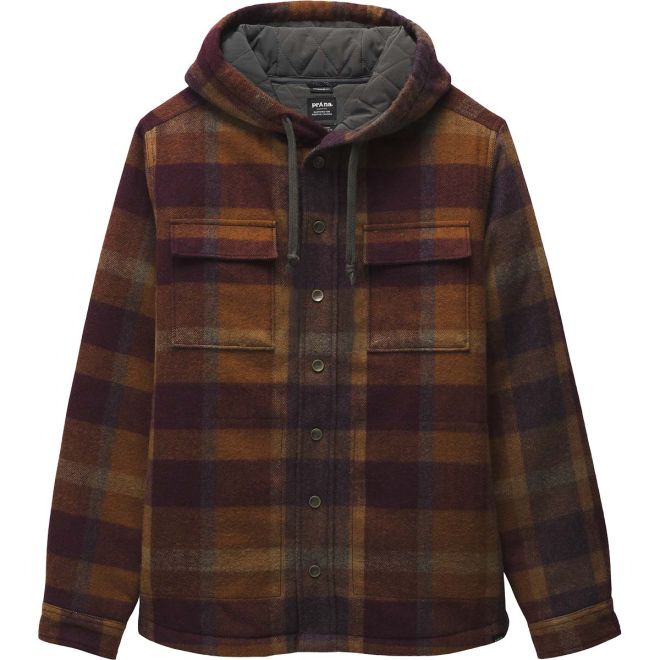 Prana Asgard Hooded Flannel Shirt メンズ長袖シャツ