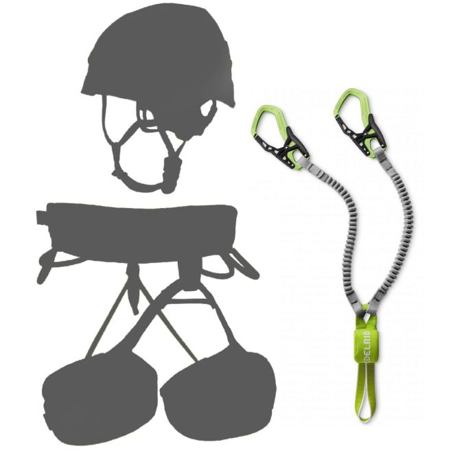 Oliunìd Deal Kit Edelrid Cable Kit VI セット フェラータ + ヘルメットとハーネス キット via ferrata