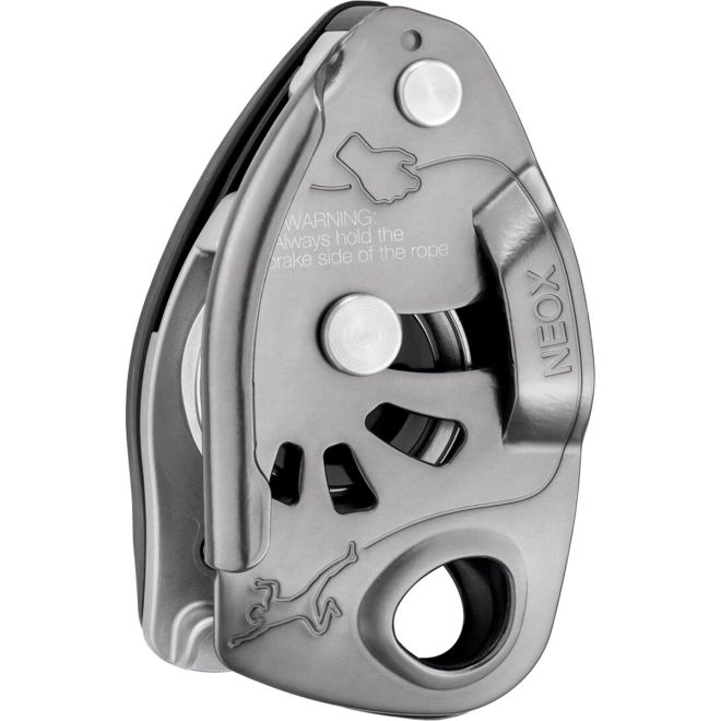 Petzl Neox アシストロック付きビレイデバイスとクライミングカラビナ