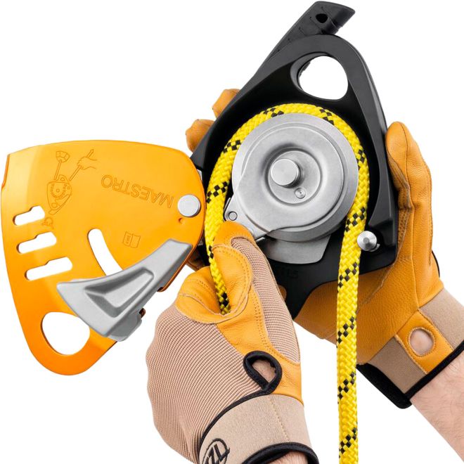 Petzl Maestro S 救助用ブロック付きディスケンソー