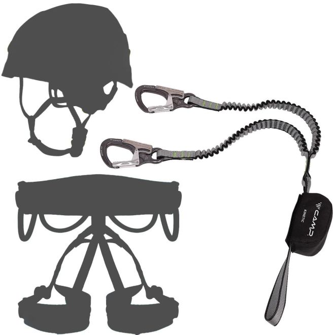 Oliunìd Deal Kit CAMP Kinetic Rewind セット クライミング + ヘルメットとハーネス via ferrata