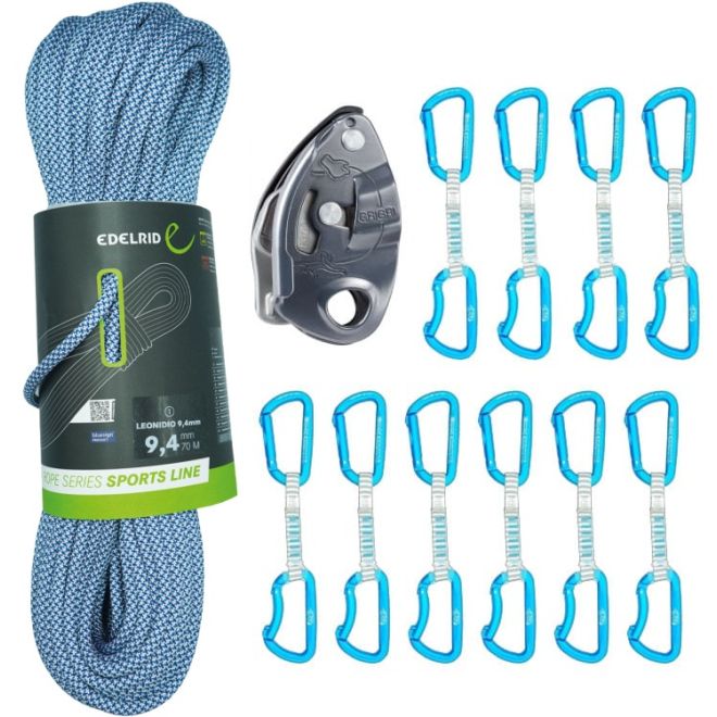 Oliunìd Deal Kit Edelrid Leonidio Express Trapper GriGri