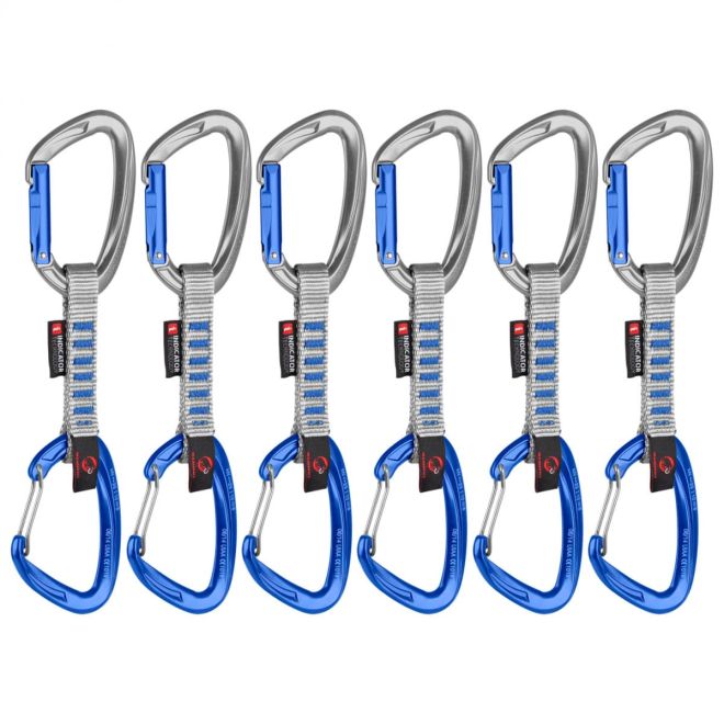 Mammut Crag Keylock Wire 10 cm Indicator 6-Pack クライミングカラビナ