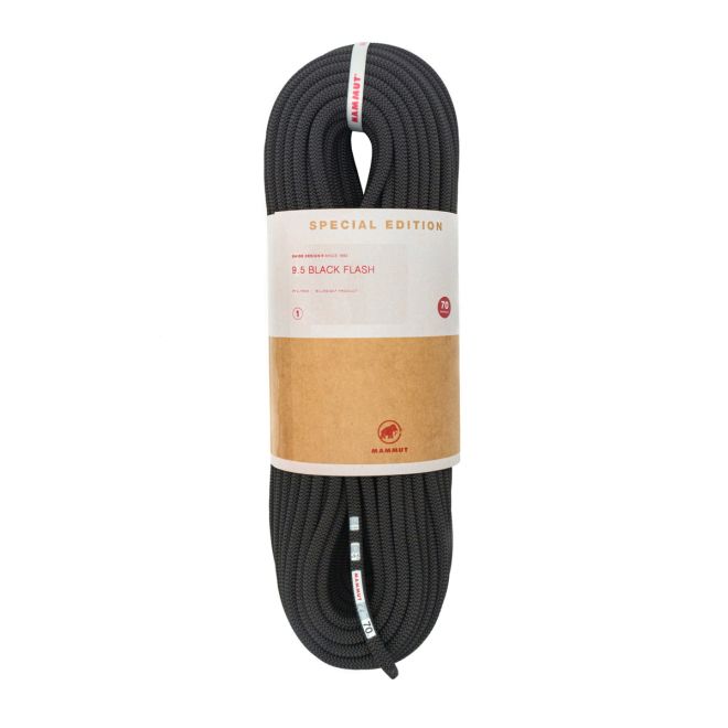 Mammut 9.5 Black Flash クライミングロープ 黒