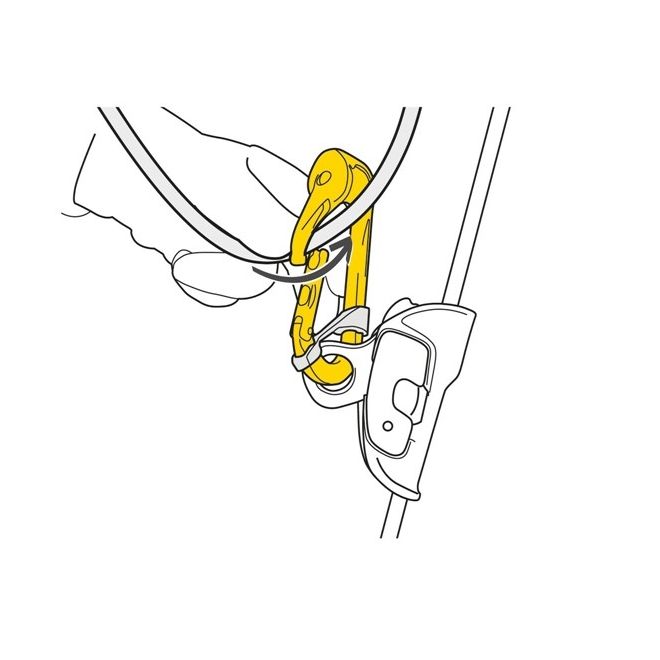 Petzl Rollclip A 直レバー付きプーリーカラビナ 高所作業用