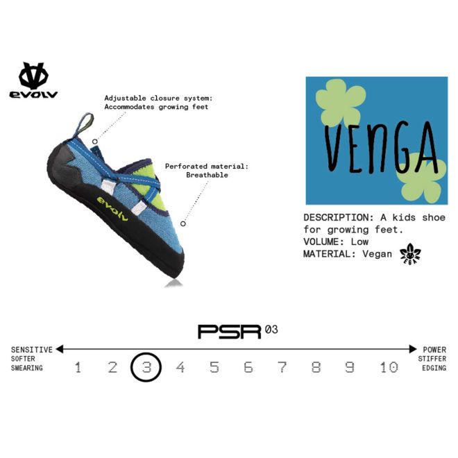 Evolv Venga Youth Climbing Shoes 子供用クライミングシューズ