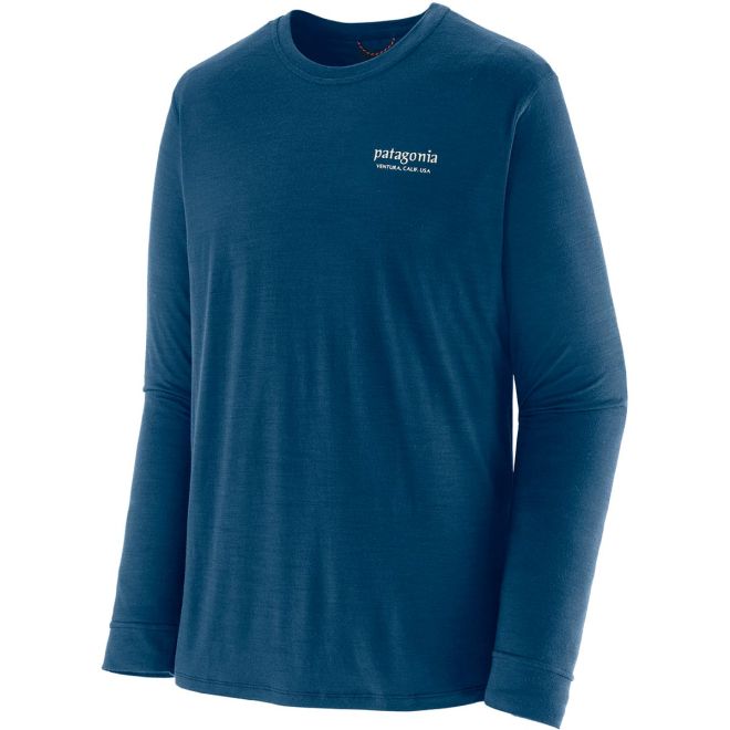Patagonia M's L/S Cap Cool Merino Blend Graphic Shirt 男性用長袖テクニカルシャツ