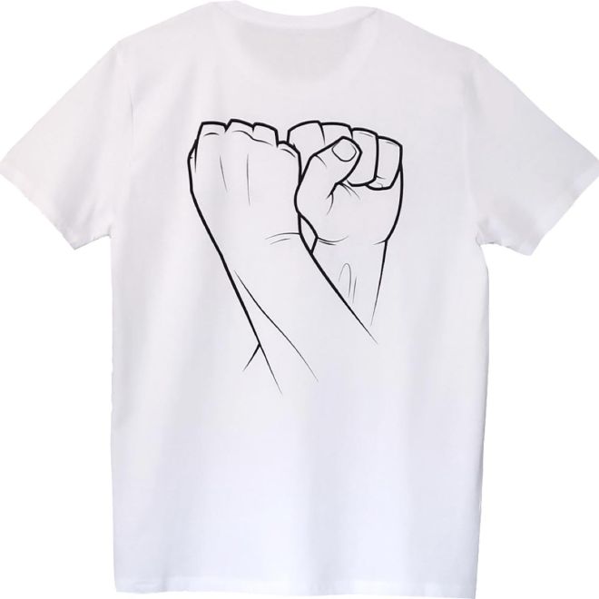 Wide Boyz Double Fist Stack メンズTシャツ