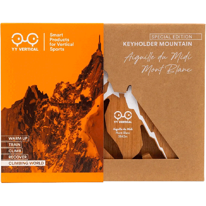 YY Vertical Key Holder - Aiguille du Midi Edition クライミングダイス付きキーホルダー