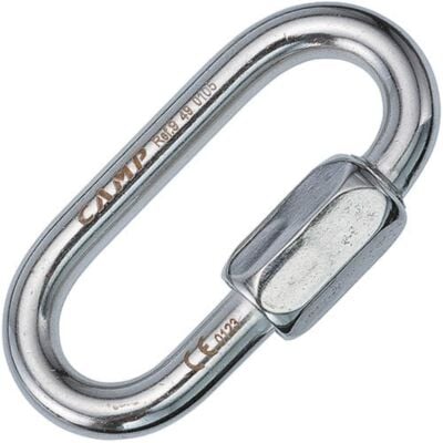 CAMP Oval Quick Link ステンレス製 直径10 mm クイックリンク