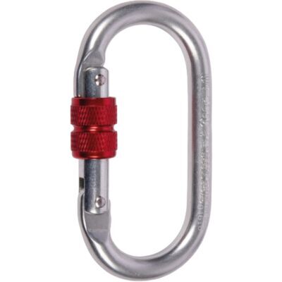 CAMP Oval Standard Lock: 高所作業用オーバルスクリューカラビナ