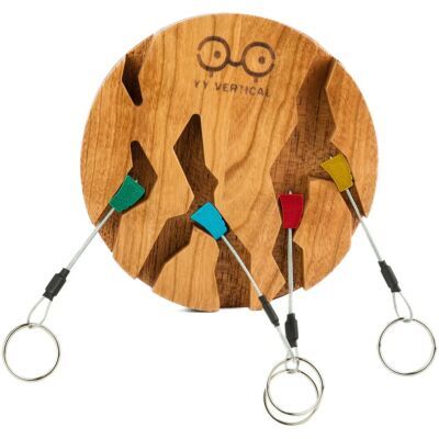 YY Vertical Circle Key Holder クライミング用ナット付きキーホルダー