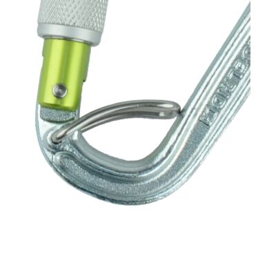 Edelrid HMS Bruce Steel Screw FG II クライミング用スクリュー付きカラビナ