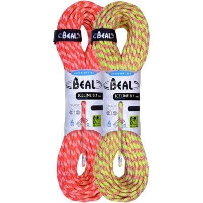 Beal Ice Line 8.1mm Unicore Golden Dry Pack 半分ロープ クライミング