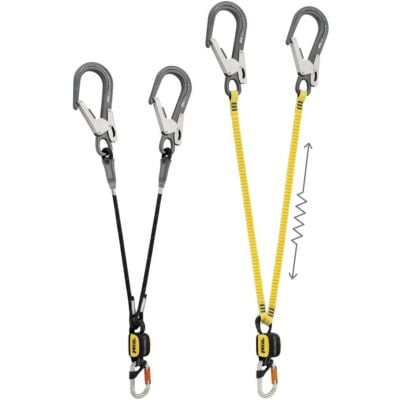Petzl Absorbica-Y 80 MGO エネルギーアブソーバー内蔵ダブルランヤード European version