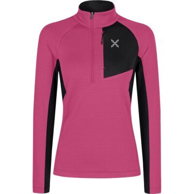Montura Stretch Color 3 Zip Maglia W パイル付きジップトップ レディース