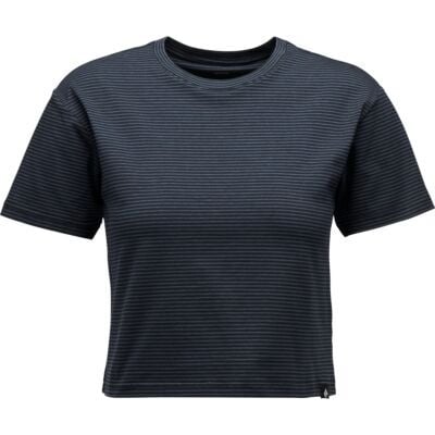 Black Diamond W BD Stripe Crop SS Tee maglietta donna