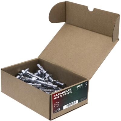 Fixe Box of M10 × 70 mm ボルト 拡張釘 20パック