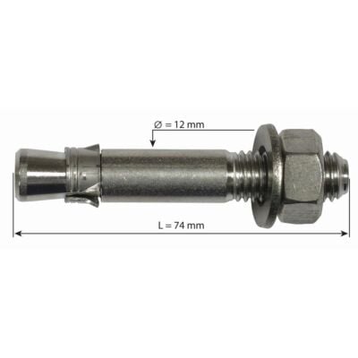 Raumer Hang Fix inox M12C φ12x74mm 拡張ピン マリーナバージョン