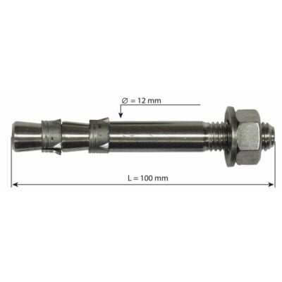 Raumer Hang Fix inox M12L φ12x100mm 二重拡張釘 マリーナバージョン
